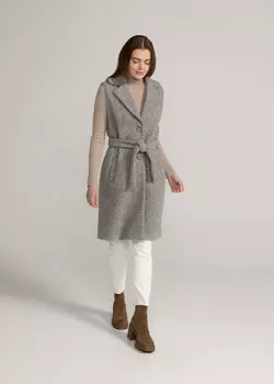 Кожаная куртка MANISA Damen Wollweste, серый