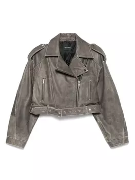 Кожаная куртка Manokhi, черный