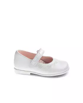 Кожаная куртка Мэри Джейн для девочки на застежке-липучке Pablosky, бежевый