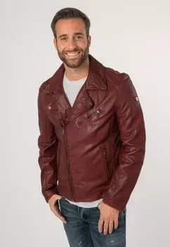 Кожаная куртка Mauritius, темно-красный
