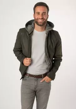 Кожаная куртка Mauritius, зеленый