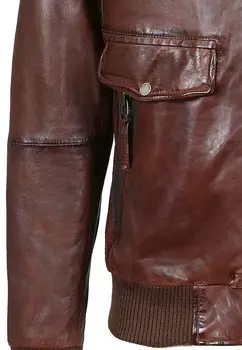 Кожаная куртка MAVERIK FN Freaky Nation, коричневый