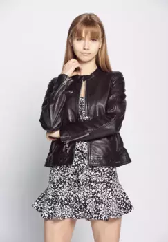 Кожаная куртка Maze "42020127", черный