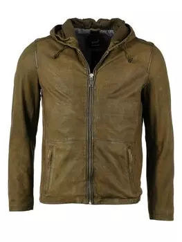 Кожаная куртка Maze Baton, оливковый