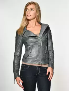 Кожаная куртка Maze "Даллас", серый