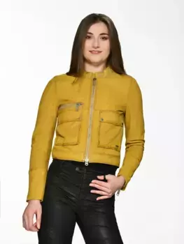 Кожаная куртка Maze "Hamill", цвет Curry