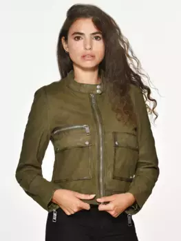 Кожаная куртка Maze "Hamill", оливковый