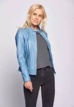 Кожаная куртка Maze "Марси", голубой