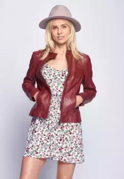 Кожаная куртка Maze "Марси", красный