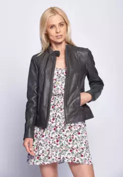 Кожаная куртка Maze "Марси", серый