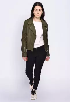 Кожаная куртка Maze "Роми", оливковый