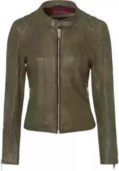 Кожаная куртка Maze с аппликациями для быстрой перемотки вперед, зеленый