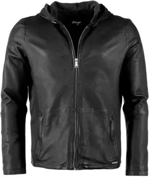 Кожаная куртка Maze с капюшоном, черный