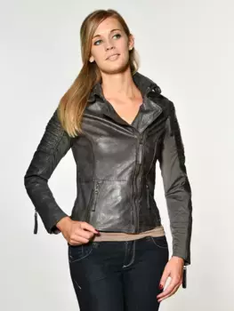 Кожаная куртка Maze "Саутгемптон", серый