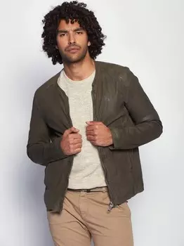 Кожаная куртка Maze, серый