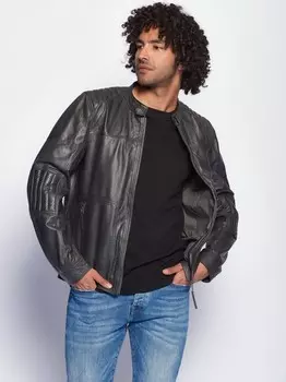 Кожаная куртка Maze, серый