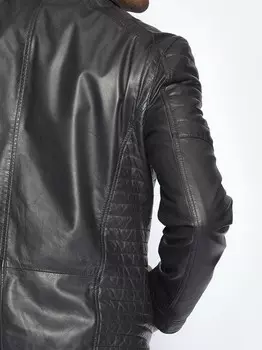 Кожаная куртка Maze, серый