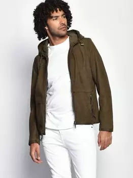 Кожаная куртка Maze, зеленый