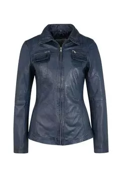 Кожаная куртка Messina элегантного дизайна 7eleven, темно-синий