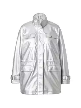 Кожаная куртка MIAMODA Kunstlederjacke, серебряный
