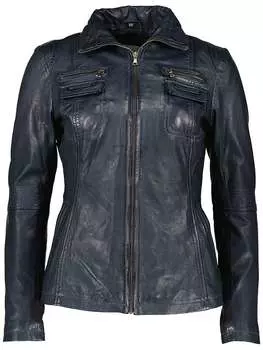 Кожаная куртка Minsa 7eleven, темно-синий