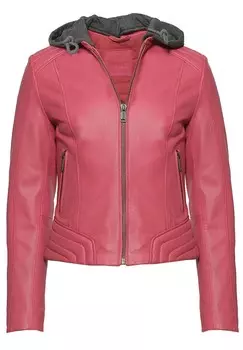 Кожаная куртка MIT KAPUZENEINSATZ Mustang, красный