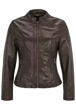 Кожаная куртка MIT LABEL DETAIL H.I.S, темно-коричневый
