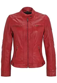 Кожаная куртка MIT LABEL PATCH H.I.S, красный