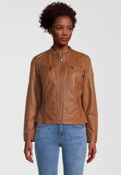 Кожаная куртка MIT LABEL-PATCH H.I.S, цвет Cognac