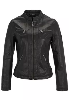 Кожаная куртка MIT LABEL-PATCH H.I.S, черный