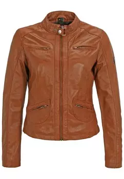 Кожаная куртка MIT SCHNALLE H.I.S, цвет Cognac