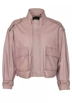 Кожаная куртка MIT STEHKRAGEN Maze, лиловый