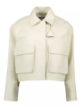 Кожаная куртка Moschino, нейтральный