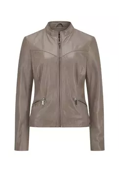 Кожаная куртка MSCOMET Milestone, серо-коричневый