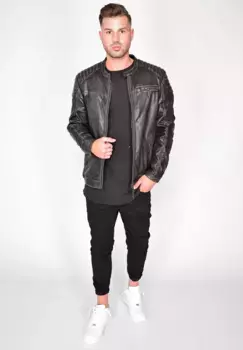 Кожаная куртка МУСТАНГ "31020234" Mustang, черный