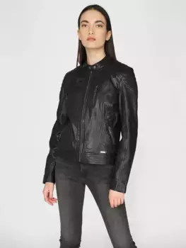 Кожаная куртка МУСТАНГ "31021323" Mustang, черный