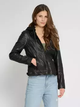 Кожаная куртка МУСТАНГ "31022107" Mustang, черный