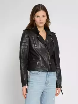 Кожаная куртка МУСТАНГ "31022108" Mustang, черный