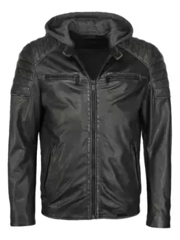 Кожаная куртка МУСТАНГ "31022126" Mustang, черный