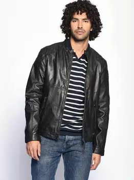 Кожаная куртка Mustang, черный