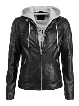 Кожаная куртка Mustang, черный