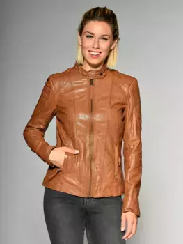 Кожаная куртка МУСТАНГ "Гиль" Mustang, цвет Camel