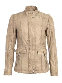 Кожаная куртка Mustang Jasmin, бежевый