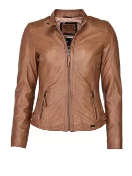 Кожаная куртка Mustang Jeannette, коричневый