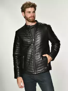 Кожаная куртка МУСТАНГ "Jonas" Mustang, черный