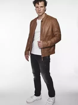 Кожаная куртка Mustang, коричневый