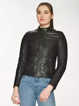 Кожаная куртка МУСТАНГ "Ларри" Mustang, черный