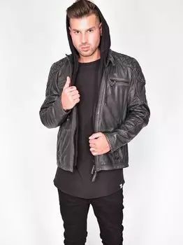 Кожаная куртка Mustang, серый