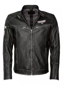 Кожаная куртка Mustang Uwe, черный