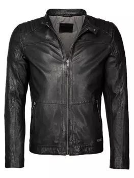 Кожаная куртка Mustang Wellington, черный